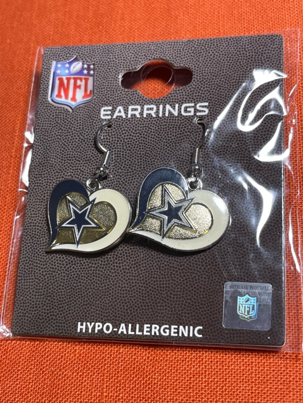NFL Dallas Cowboys Heart earrings
